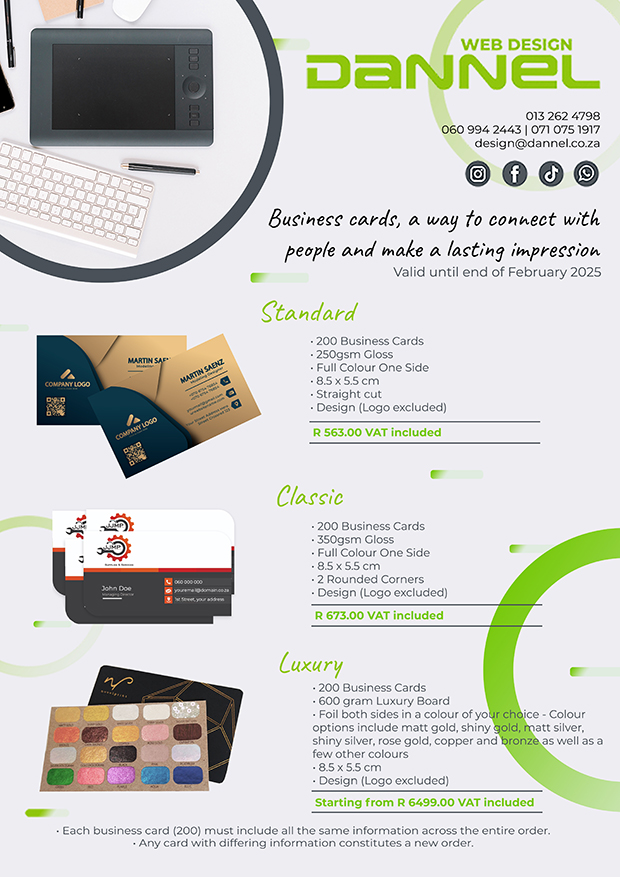 Dannel Business Card promo2025